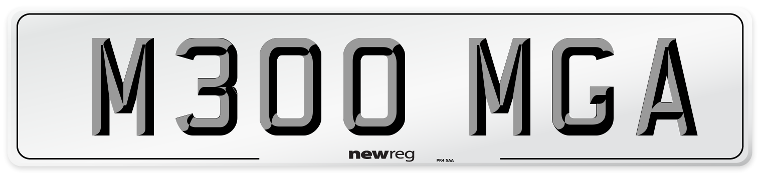 M300 MGA Number Plate from New Reg